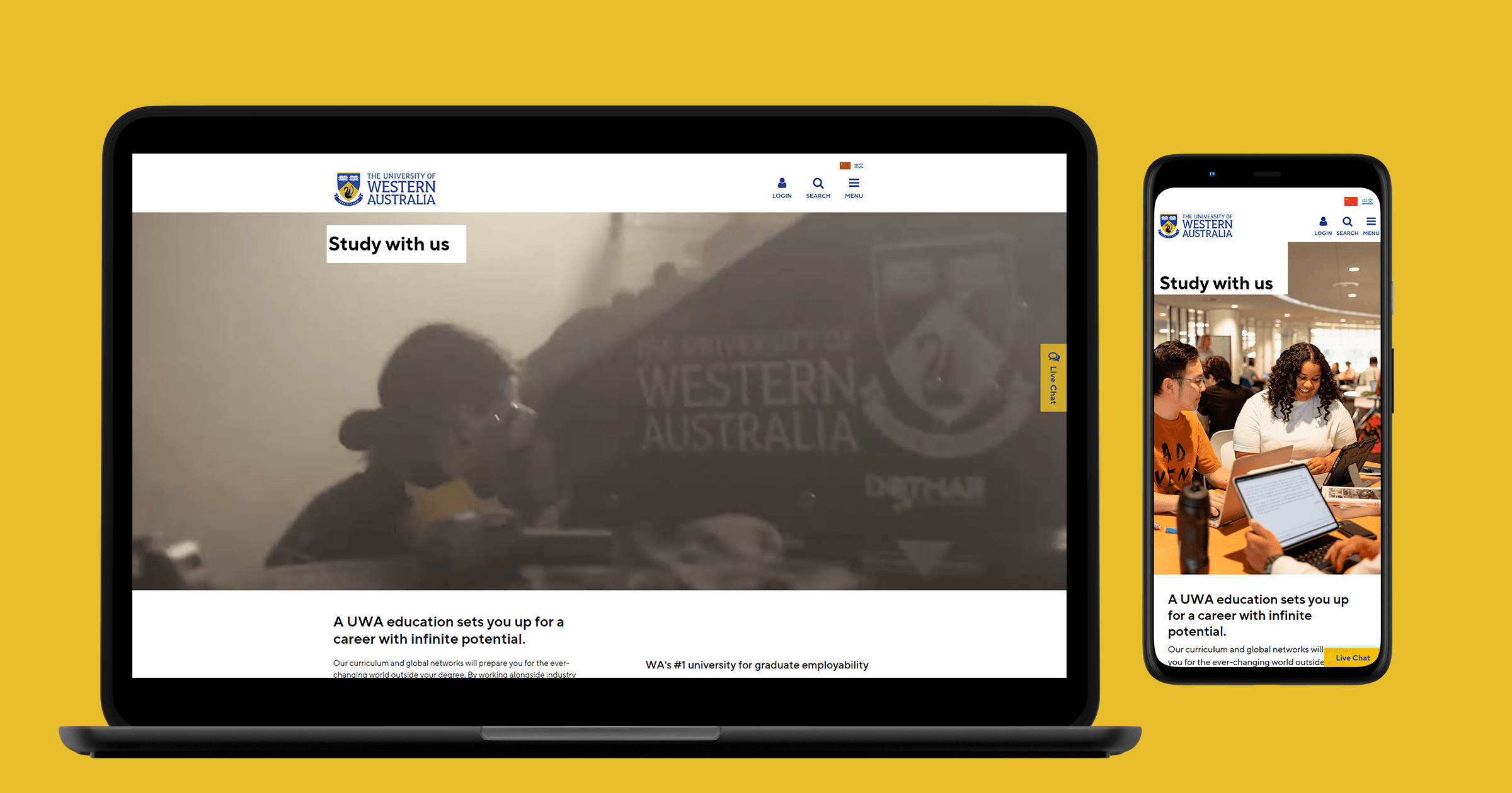 Illustration du projet Future students website