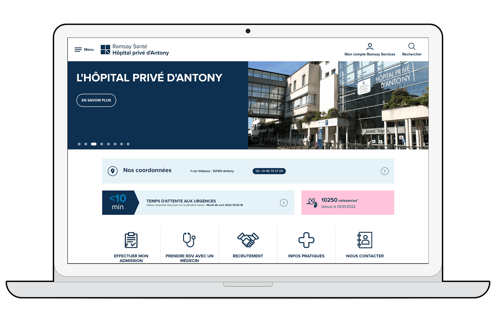 Ramsay Santé - Accueil Hôpital privé d'Antony